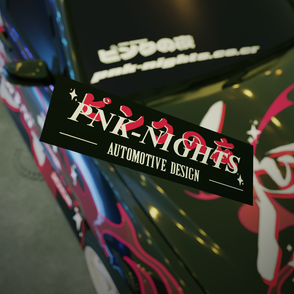 PNK Nights Automotive Design Slap Sticker